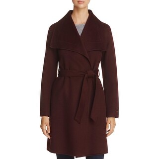 t tahari double face wrap coat