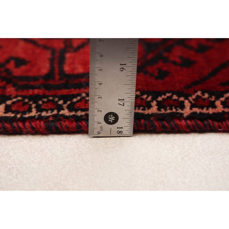 ECARPETGALLERY Hand-knotted Teimani Red Wool Rug - 4'9 x 9'10