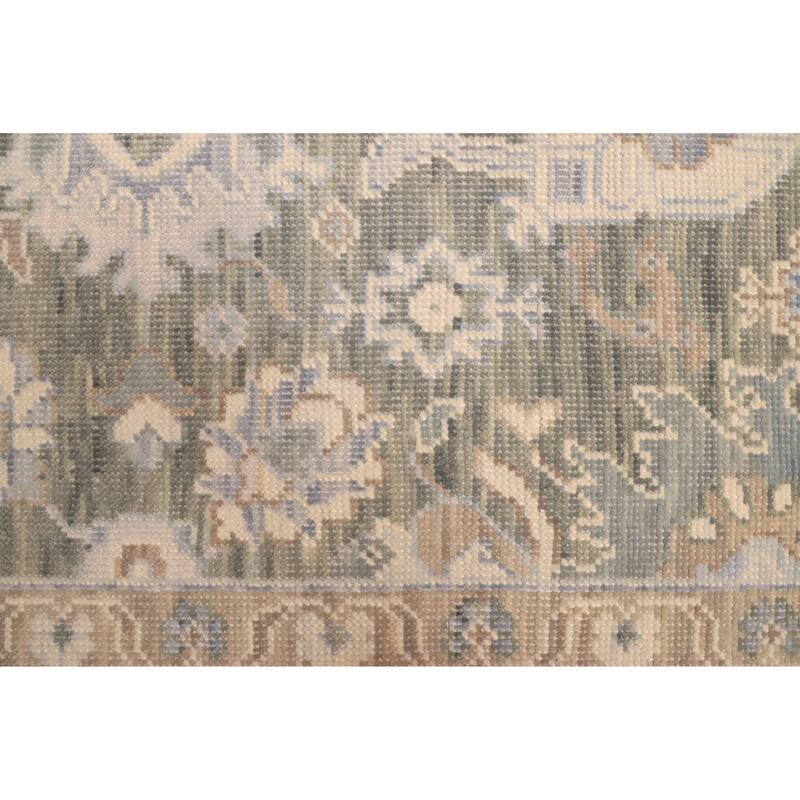 ECARPETGALLERY Hand-knotted Modern Oushak Teal Wool Rug - 9'0 x 12'3