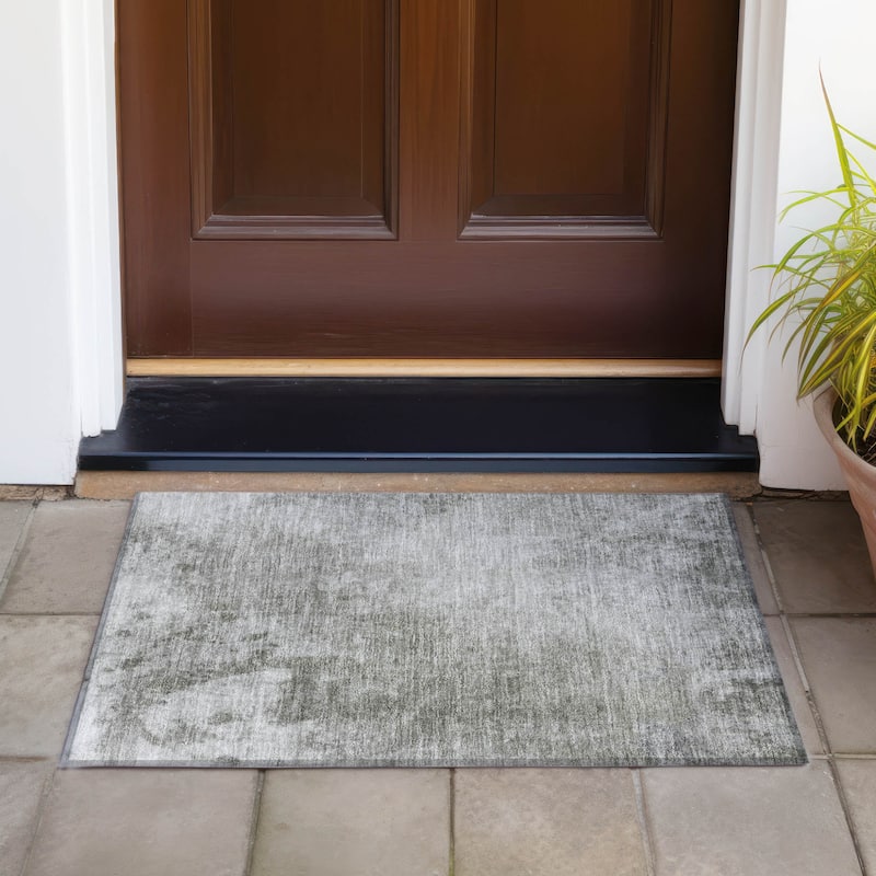 Alx Contemporary Abstract Weather Resistant Blended Style Outdoor Rug