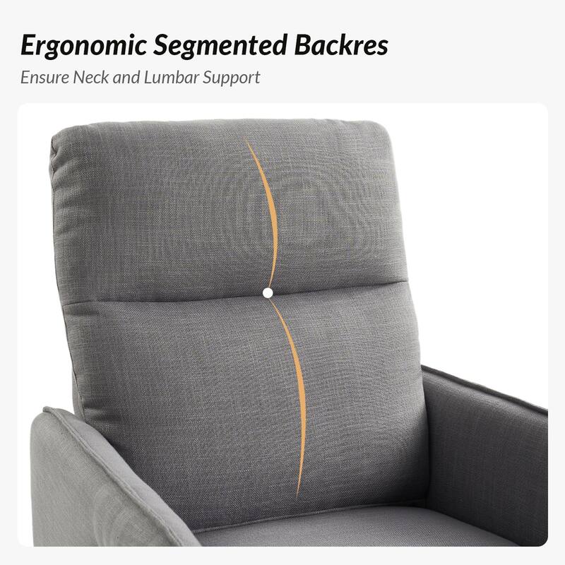 Curtis Rocker Swivel Recliner with Two Side Pockets Set of 2 by HULALA HOME