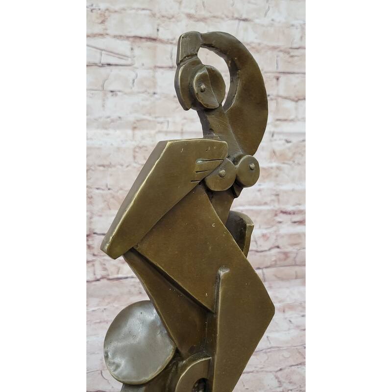 Abstract Cubism Geometric Figurative Bronze Sculpture Statue Dali Pico Tribute