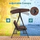 preview thumbnail 13 of 29, MCombo 3 Seat Patio Swings with Canopy, Adjustable Canopy Swing Sets for Backyard, Poolside, Balcony 4092