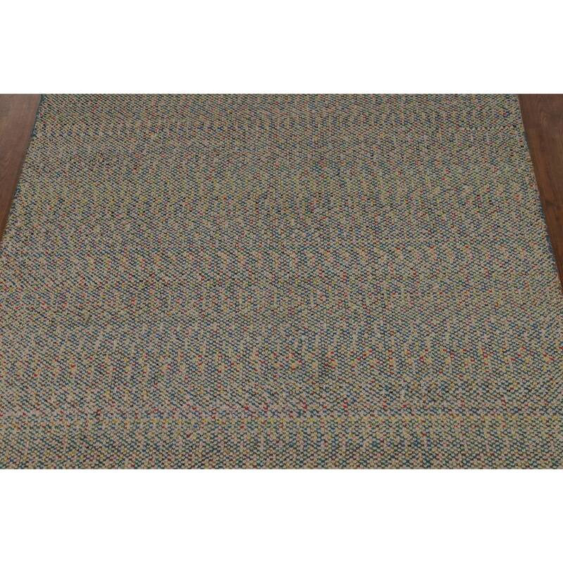 All-Over Moroccan Oriental Area Rug Handmade Wool Carpet - 4'11" x 7'8"