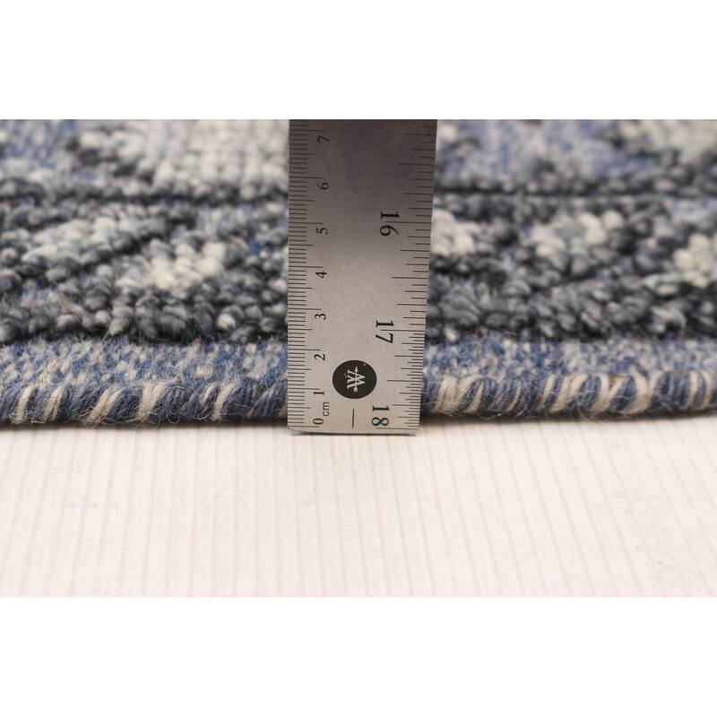 ECARPETGALLERY Hand-knotted Tangier Slate Blue Wool Rug - 5'4 x 7'6