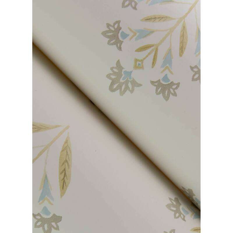 Chesapeake Kova Yellow Floral Crest Wallpaper