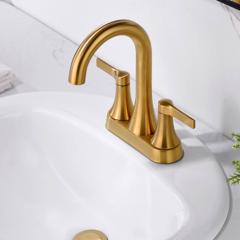Luxier MSC11-T 4 in. Centerset 2-Handle Bathroom Faucet with Drain