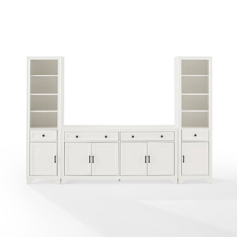 Crosley Tara 3Pc Sideboard And Bookcase Set - 15"x97"x67.63"