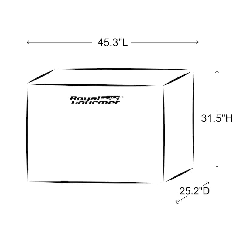 Royal Gourmet CR4014 45", Durable Oxford Polyester Outdoor Grill Cover Water Resistant, Black