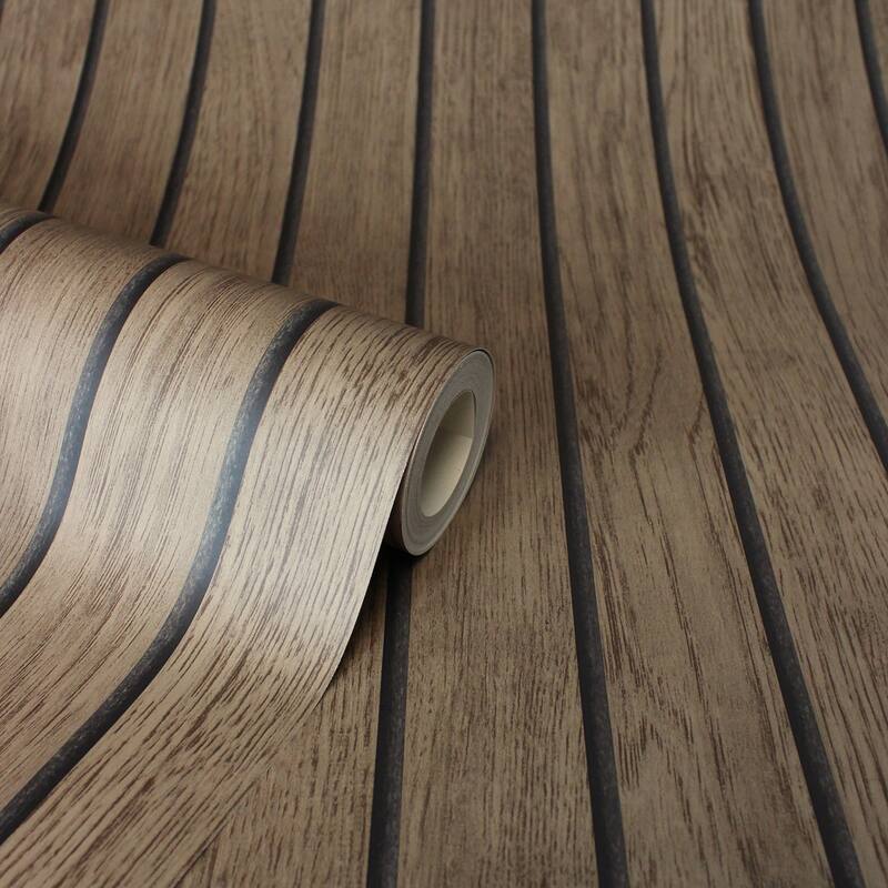 Fine Decor Manolo Brown Wooden Slat Wallpaper