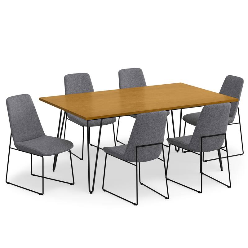 Simpli Home Corina / Hunter 7-Piece Dining Set