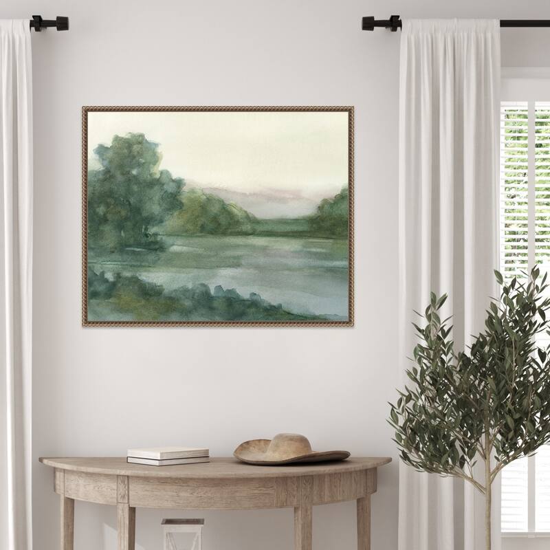 Mauve Mountain View No. 1 by Ethan Harper Framed Canvas Wall Art Print