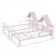 preview thumbnail 21 of 22, Metal Double Twin Size Platform Beds with House-shaped Headboard and a Built-in Nightstand, Two Shared Bed with Storage Shelves