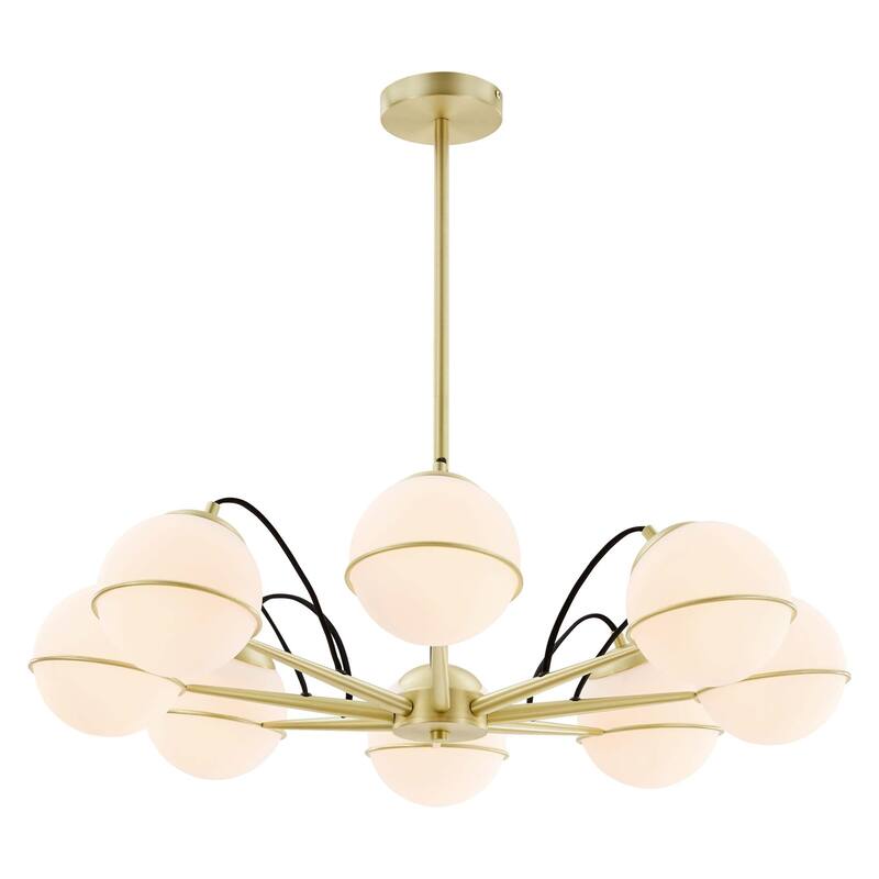 Hanna 8-Light Chandelier - Opal/gold