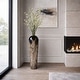 preview thumbnail 3 of 20, Tapered Iron Vase with Marbleized Finish - Modern Flower Vase
