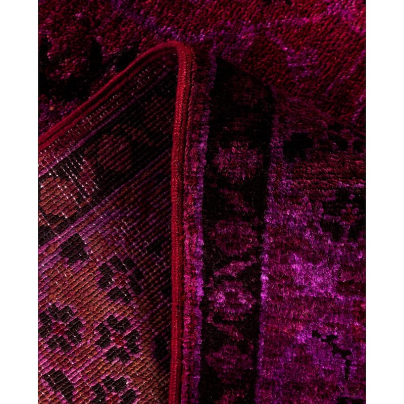 Overdyed One-of-a-Kind Hand-Knotted Area Rug - Purple - 4' 3" x 5' 7"