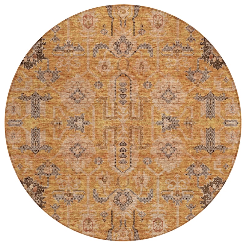 HomeRoots Oriental Traditional Rectangle Outdoor Rug