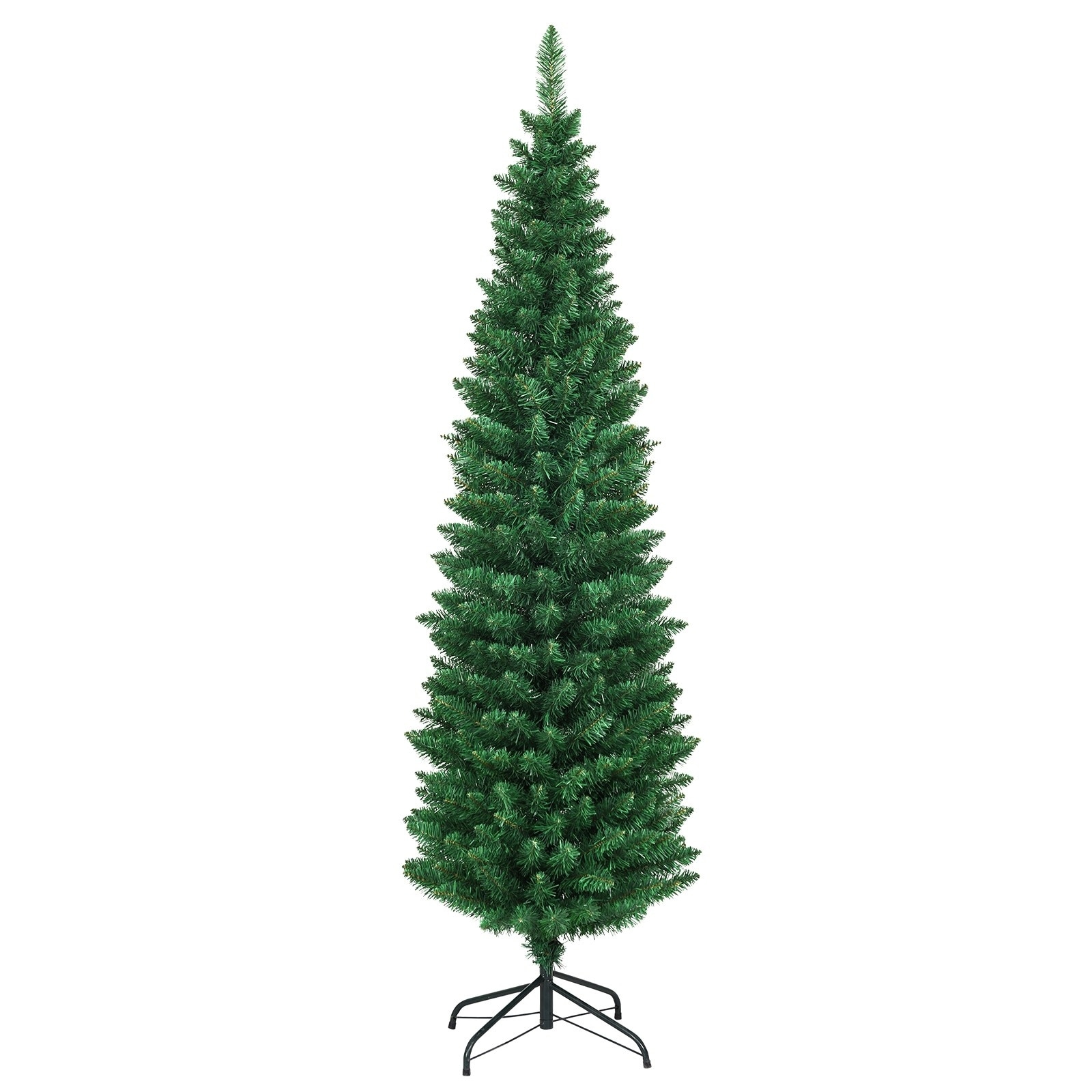 PVC Artificial Slim Pencil Christmas Tree with Stand - 6' - 6ft