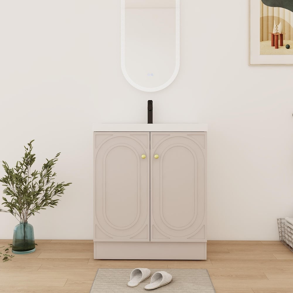 Bathroom Vanity With Sink In 24/30/36 Inch, Freestanding Bathroom Vanity With Soft Close Door and Adjustable Shelf