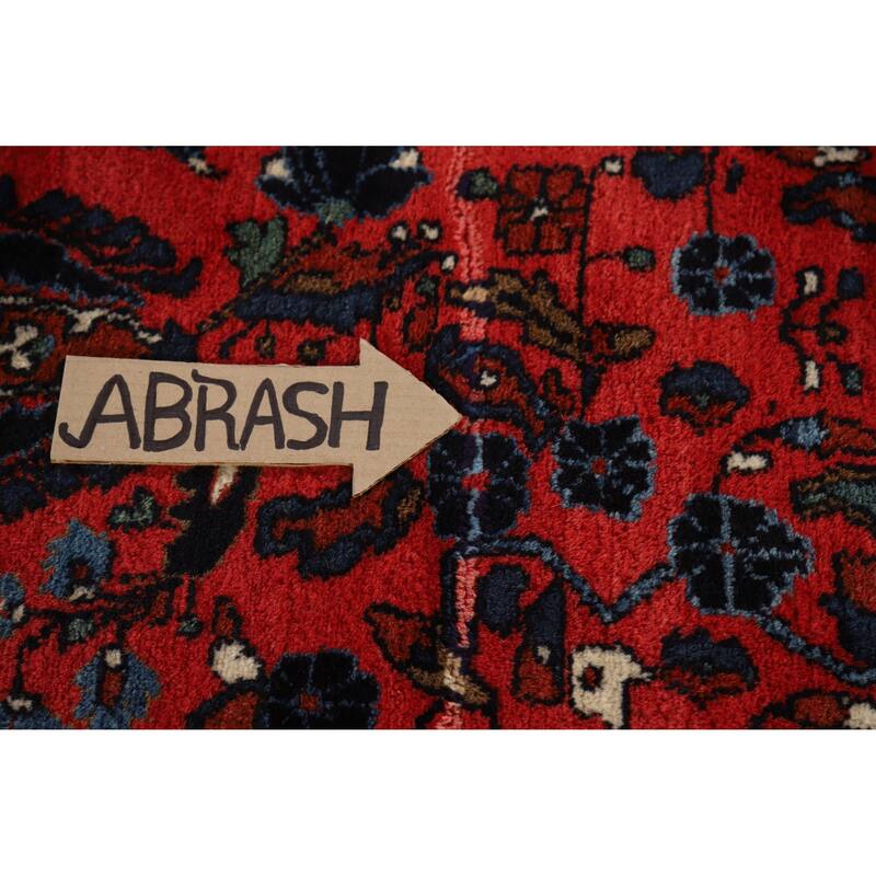 Hand Knotted Oriental 100% Wool Carpet Traditional All-Over Red Bibikabad Area Rug - 16' 7'' X 11' 7''