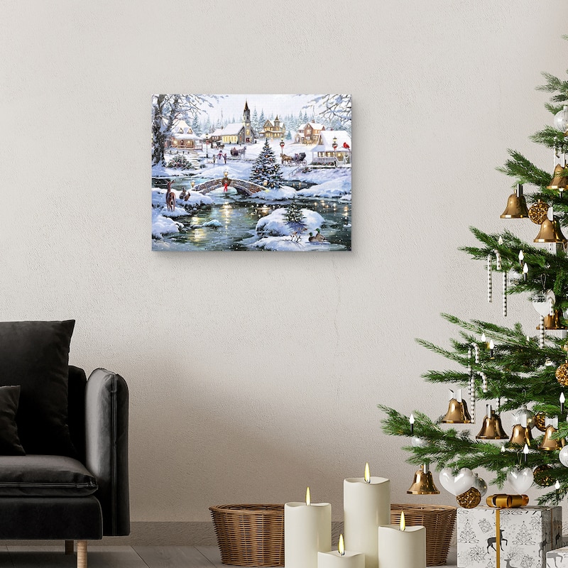 Icy Lights by The Macneil Studio Canvas Art Print
