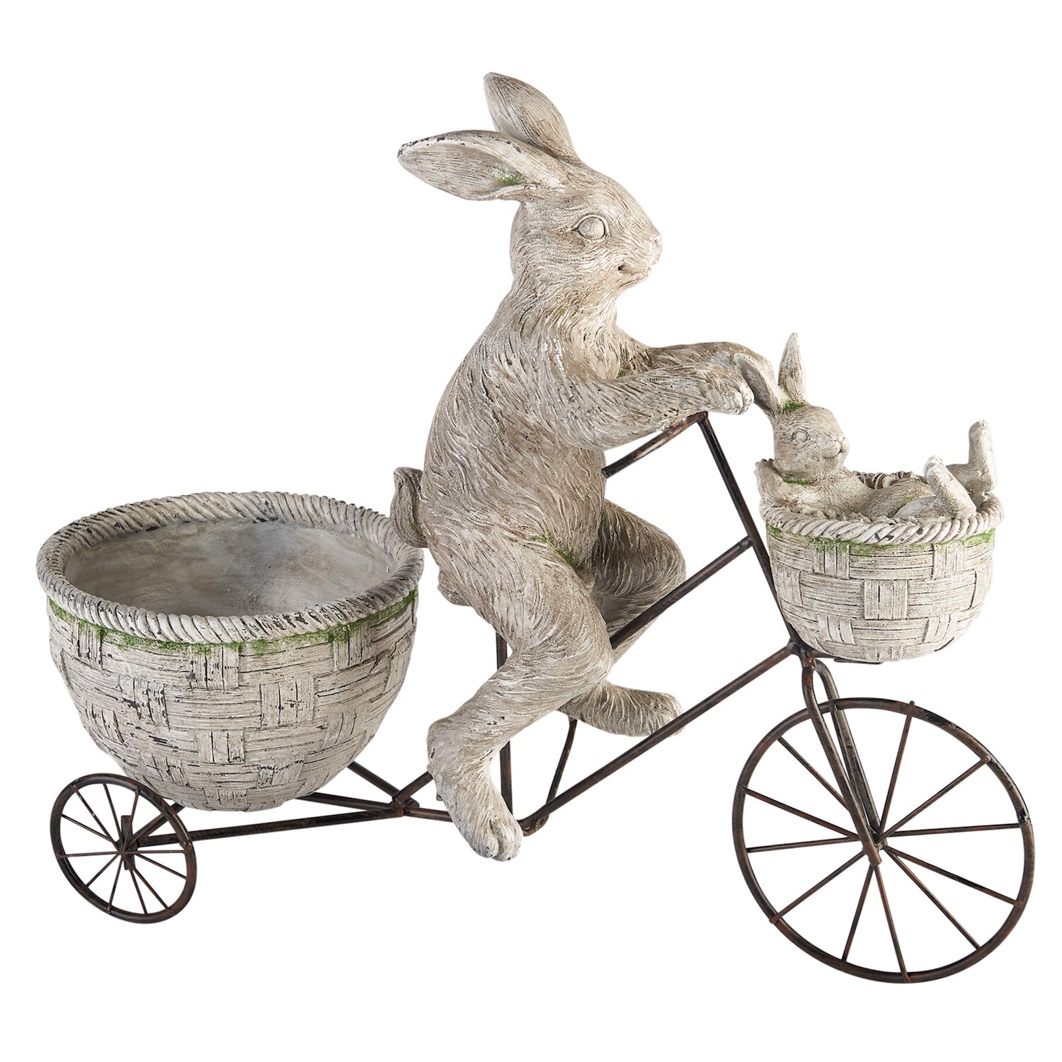Shop Cycling Rabbits Garden Sculpture Parent Child Bunnies On A Bicycle Yard Decor 21 In X 17 In Overstock 21335402
