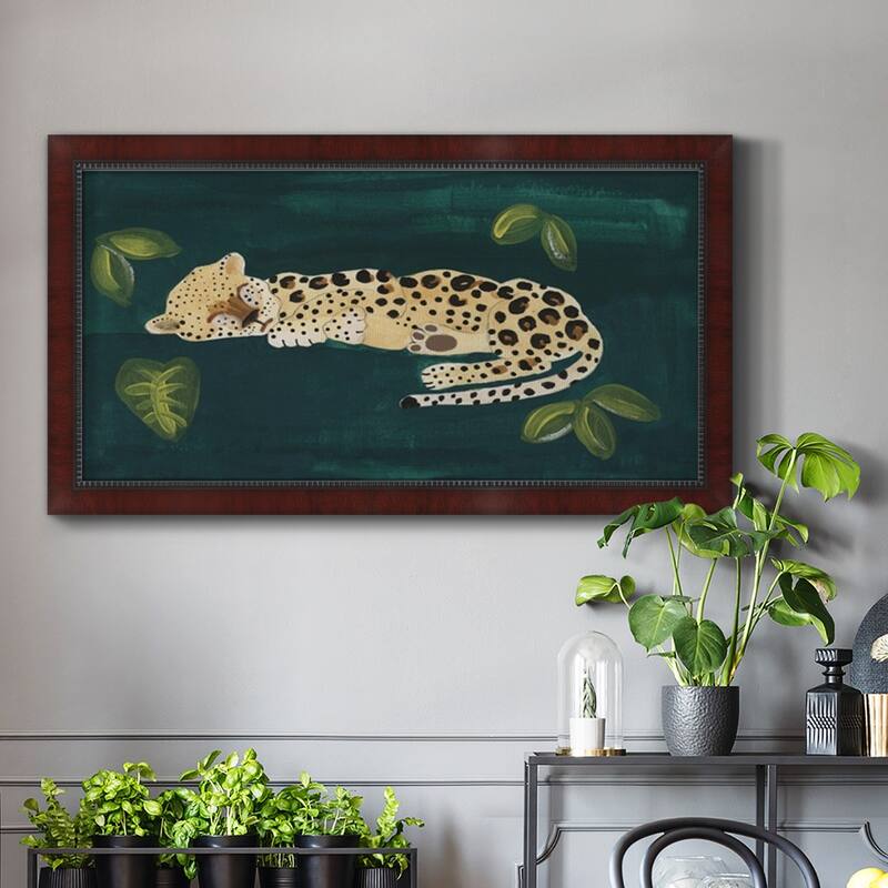 Lethargic Leopard II Premium Framed Canvas- Ready to Hang