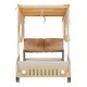 preview thumbnail 8 of 13, Wood Car Bed with LED Lights and Pillow, Twin Size, Natural Finish