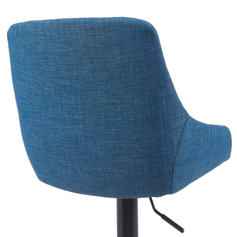 Anibal Modern Swivel Adjustable Barstool, Upholstered Counter Height Chair with Metal Frame