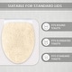 preview thumbnail 98 of 189, Home Weavers Waterford Collection Cotton Toilet Lid Rug | Elastic Fit | Fit Most Standard Toilet Lid | 18"x18"