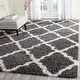 preview thumbnail 15 of 18, SAFAVIEH Dallas Shag Giusy Trellis 1.5-inch Thick Rug - Navy/Ivory - 5' 1" x 7' 6"