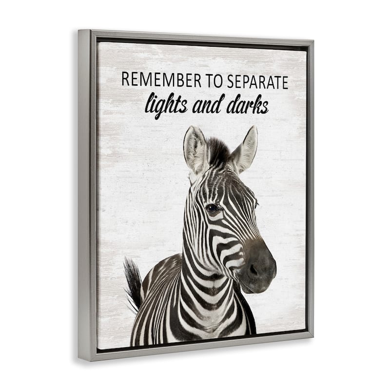 Stupell Remember To Separate Laundry Framed Floater Canvas Wall Art Design By Lettered and Lined