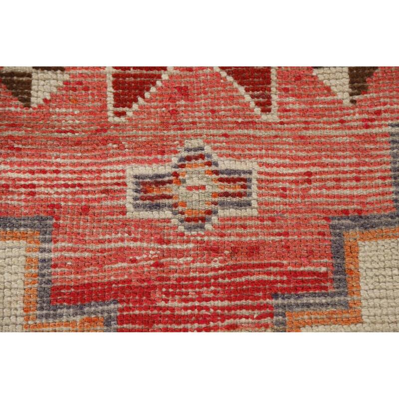 Plush Natural Dye Anatolian Turkish Runner Rug Handmade Wool Carpet - 3'1"x 11'10"