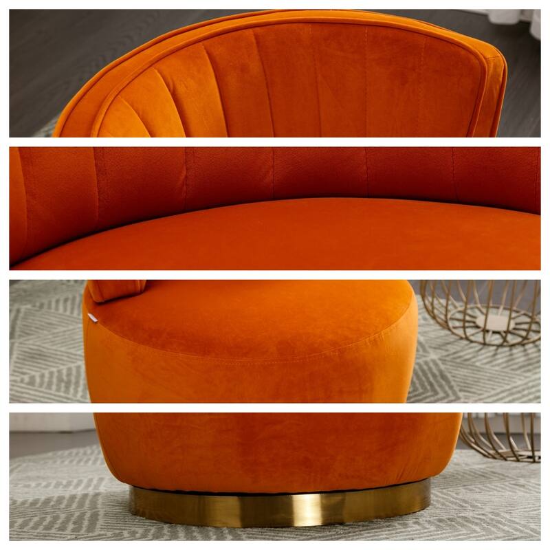 360 Degree Swivel Cuddle Barrel Accent Sofa Chairs for All Kinds of Places - 25.20'' x 25.59'' x26.38''