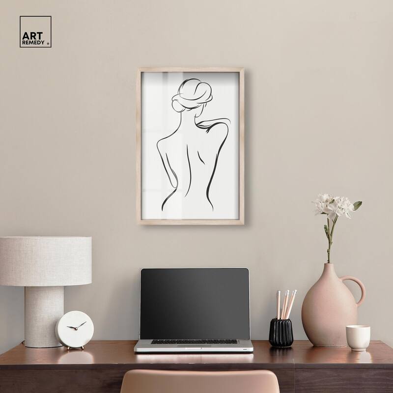 Woman in Contour III Shadowbox by Art Remedy