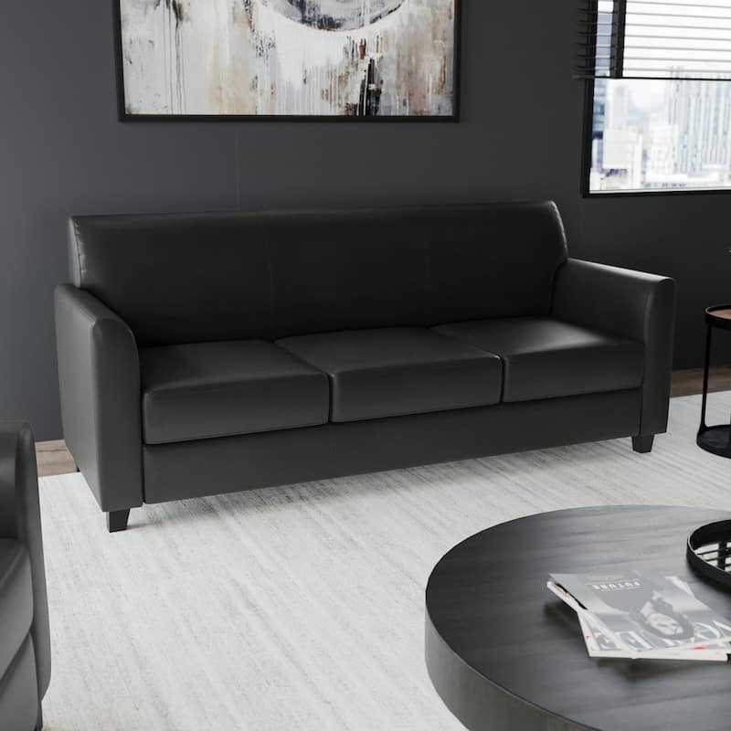 LeatherSoft Sofa with Clean Line Stitched Frame - 70"W x 29"D x 32.25"H