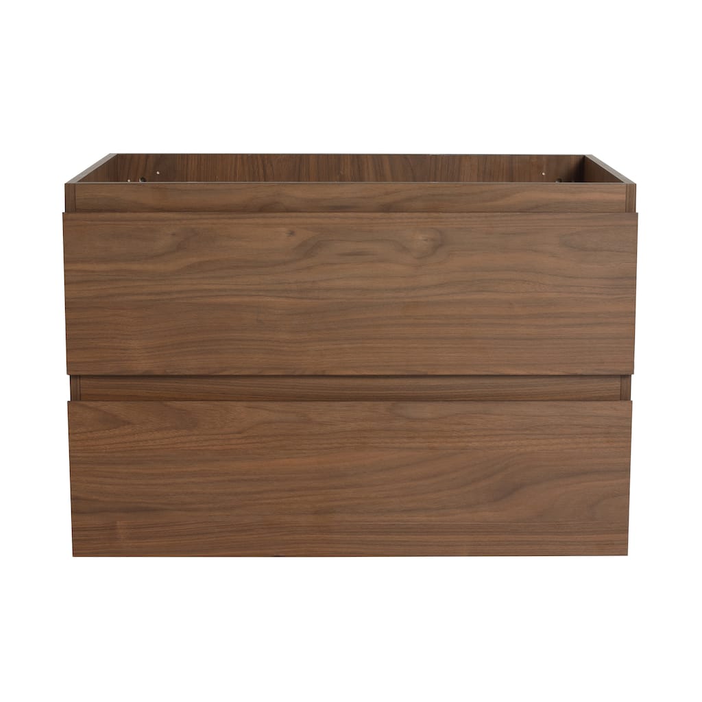 30 Inch Wall-Mounted Bathroom Vanity Base without Sink, Bathroom Cabinet with Soft-Close Drawers