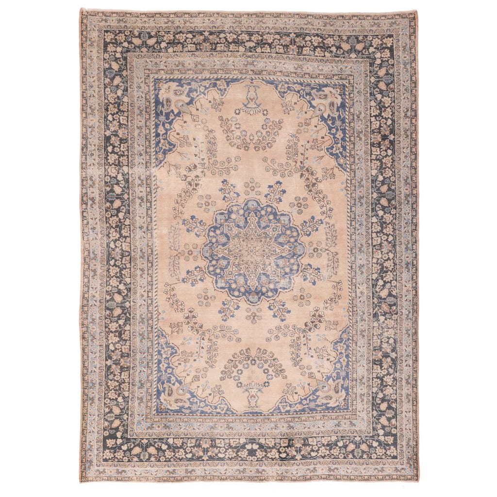 ECARPETGALLERY Hand-knotted Antalya Vintage Blush Wool Rug - 6'7 x 9'3