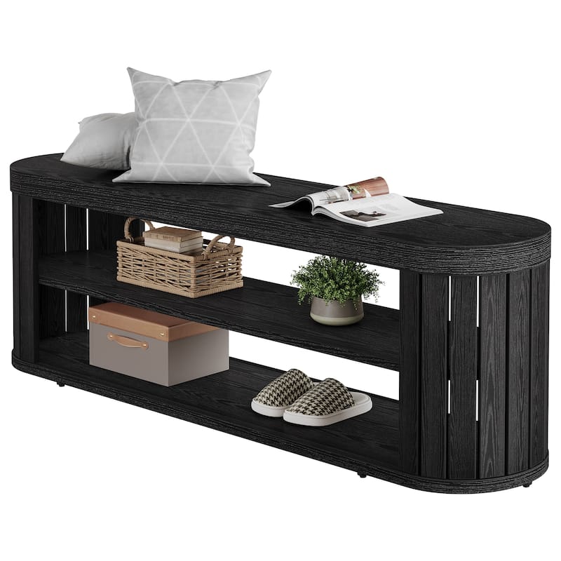 Wood Entryway Bench with Shoe Storage, Dining Bench, Bedroom Hallway Living/Dining Room End of Bed Stool