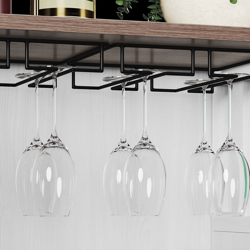 Moasis Wine Bar Cabinet with LED Light and Power Outlet