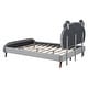 preview thumbnail 12 of 13, Upholstered platform bed with koala-shaped headboard