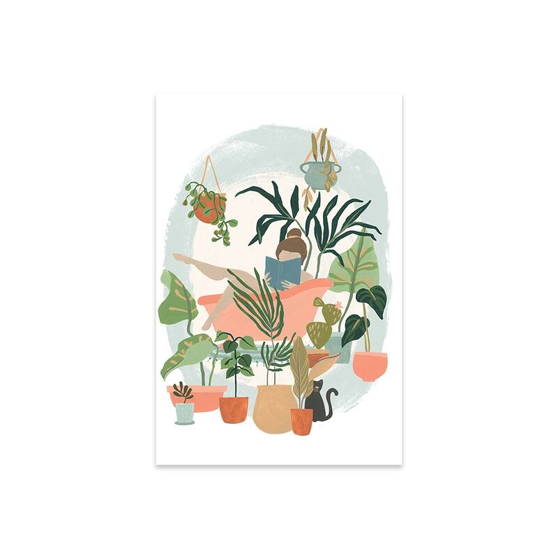 Plant Lady Bath I Print On Acrylic Glass by June Erica Vess