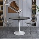 preview thumbnail 5 of 25, Verve Dining Table with a 36" Round Tabletop in White Steel Pedestal