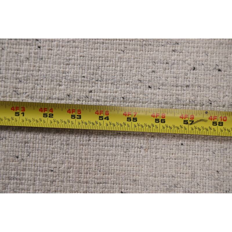 Hand Knotted Oriental 100% Wool Carpet Tribal Contemporary Beige & Ivories Gabbeh Area Rug - 5' 8'' X 5' 4''