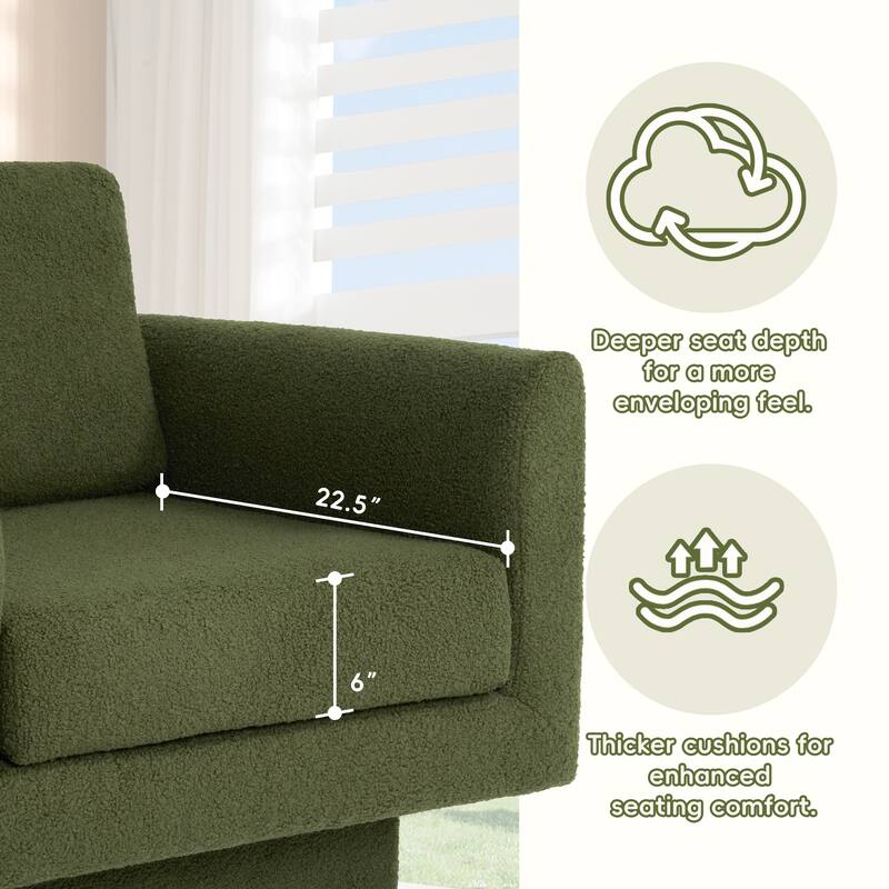 Luxurious Teddy Velvet Swivel Chair for Ultimate Comfort and Style