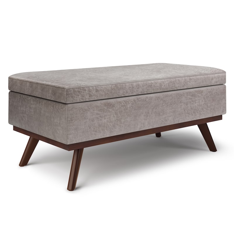 WYNDENHALL Ethan 42 inch Wide Mid Century Modern Rectangle Table Ottoman