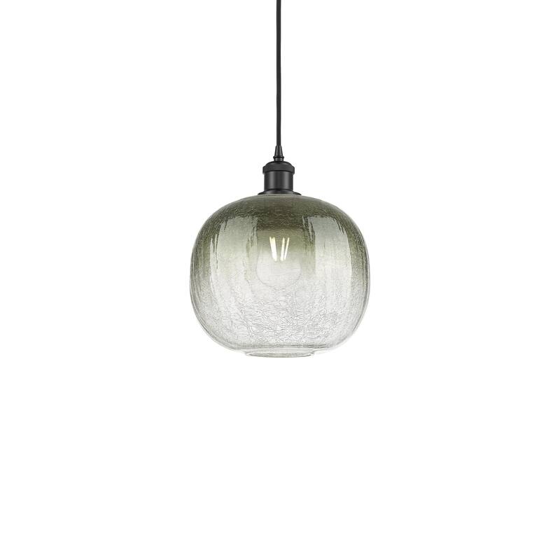 Innovations Lighting 516-1P-12-11 Brookhaven Sphere Pendant Brookhaven - Matte Black / Slate