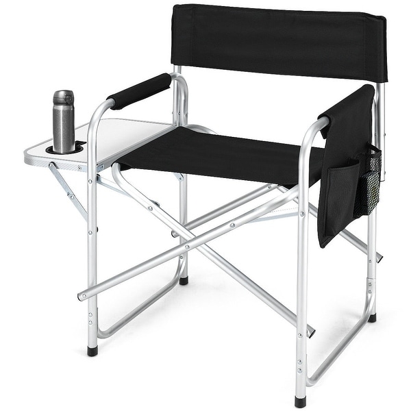 Shop Costway Folding Director's Chair Side Table Outdoor ...