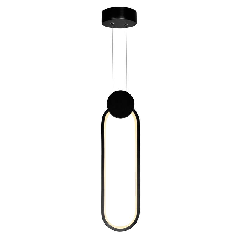 Pulley Integrated LED 4in Black Mini Pendant