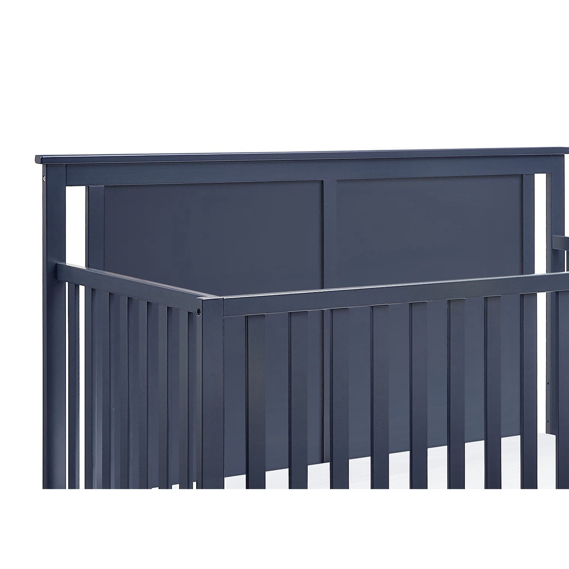 Connelly Mini Crib With Mattress Pad Midnight Blue/Vintage Walnut - Blue+Brown